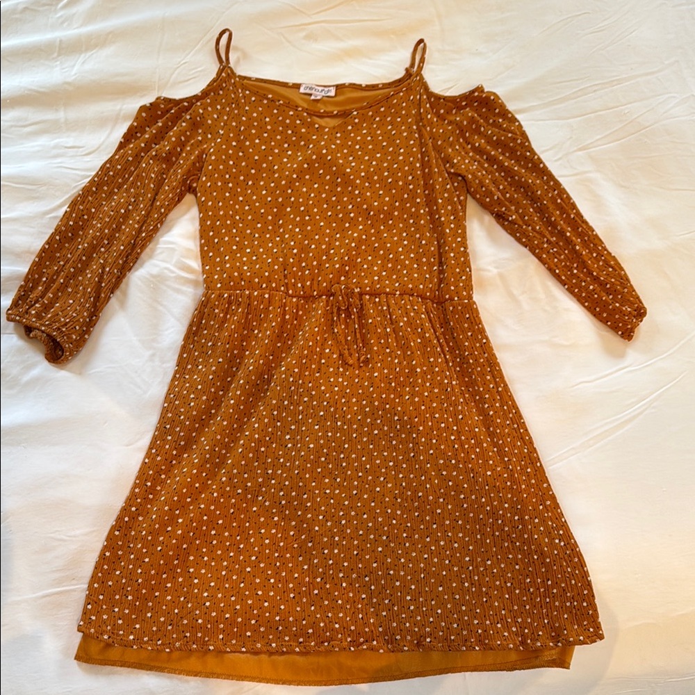 Women's Mustard Floral Dress